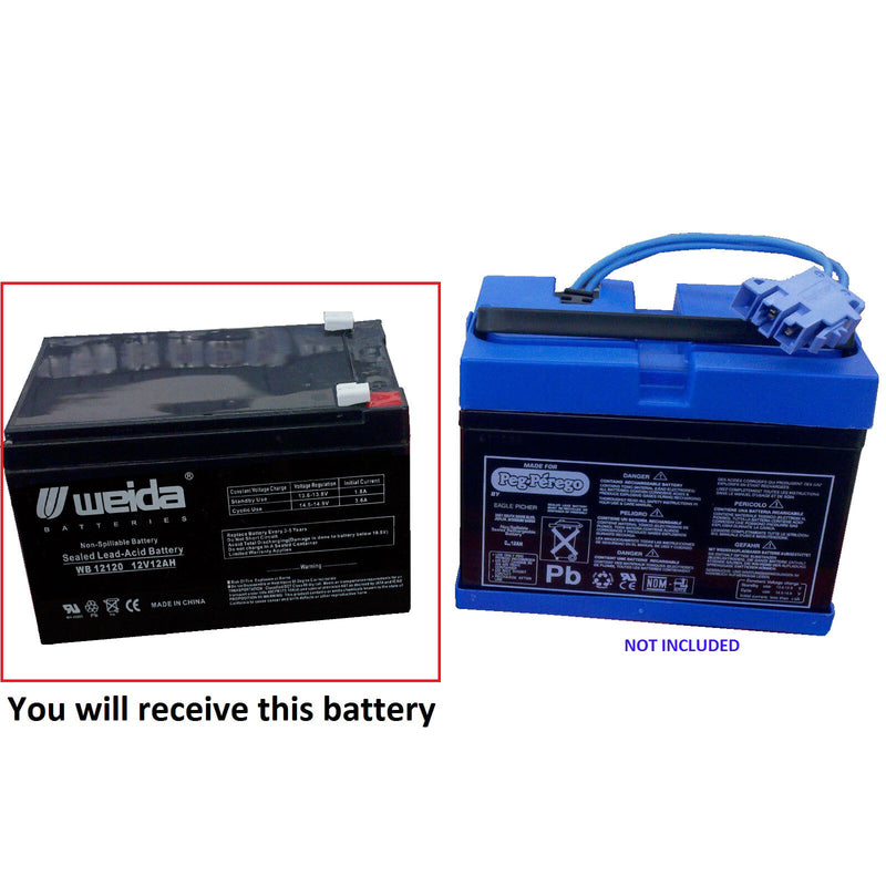 12V Replacement Battery for Peg Perego Thunderbolt, Thundercat and John Deere Corral Ride-On Magic Cars Variant 0