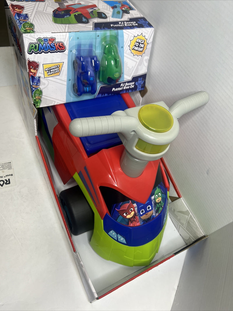 PJ Masks Seeker Ride-On with 2 Mini Vehicles and Sound Effects for Ages 1-3 Magic Cars 1