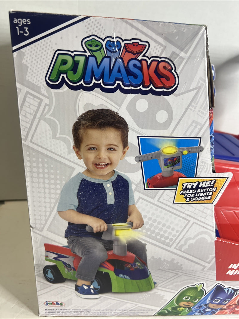 PJ Masks Seeker Ride-On with 2 Mini Vehicles and Sound Effects for Ages 1-3 Magic Cars 2