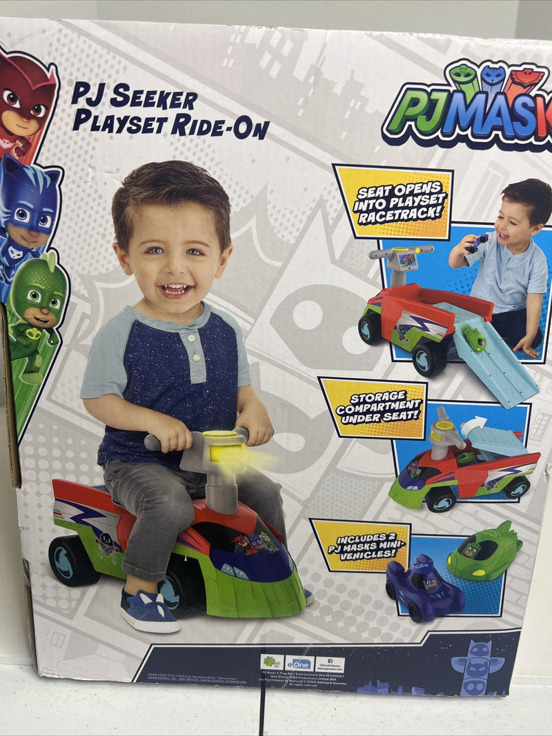 PJ Masks Seeker Ride-On with 2 Mini Vehicles and Sound Effects for Ages 1-3 Magic Cars 3