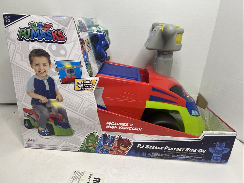 PJ Masks Seeker Ride-On with 2 Mini Vehicles and Sound Effects for Ages 1-3 Magic Cars Variant 0