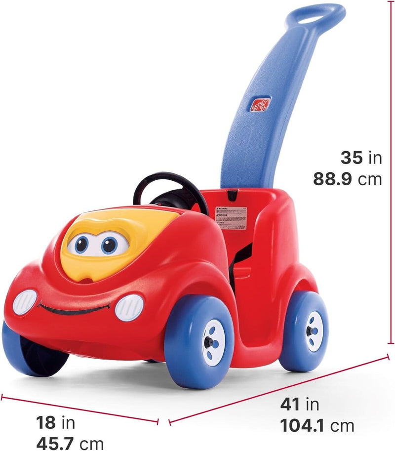Pink Ride-On Push Buggy Car for Kids with Seat Belt and Horn, Supports up to 50 lbs Magic Cars 1