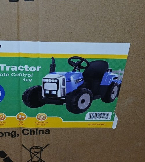 12V Battery-Powered Electric Ride-On Tractor and Trailer with Remote Control for Kids Magic Cars 0