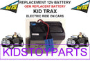 Replacement 12V Battery with Blue Plug for Kid Trax Dodge Ram 3500 Dually Truck Magic Cars Variant 0