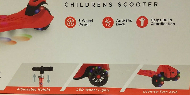 Vibe LED Kids Folding Kick Scooter Lightweight and Portable Magic Cars 4