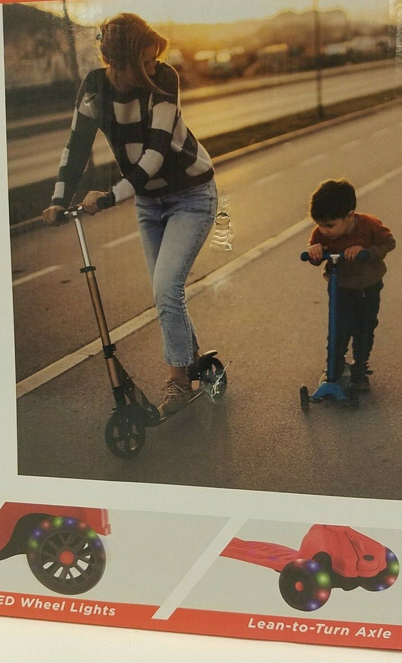 Vibe LED Kids Folding Kick Scooter Lightweight and Portable Magic Cars 5