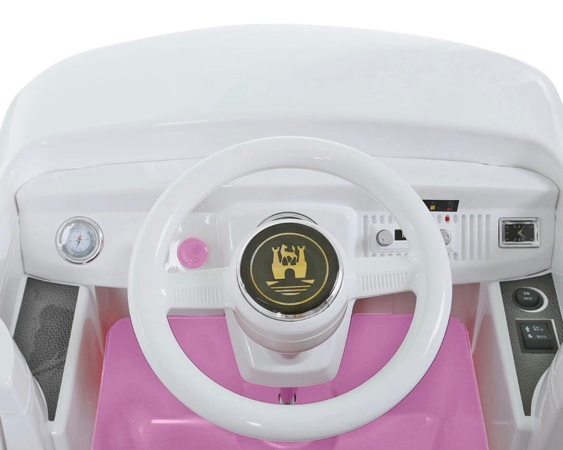 6V Pink VW Electric Flower Power Bus with MP3 Player and 120+ Stickers Magic Cars 4