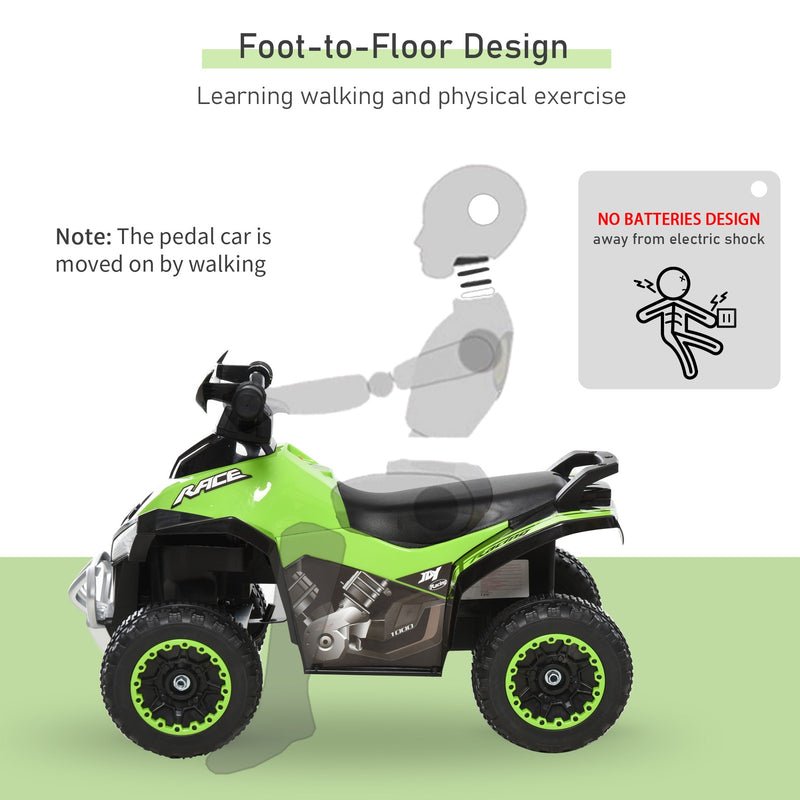 Green Kids Ride-On Push Car with Music and Lights for Ages 1.5–3 Magic Cars 4