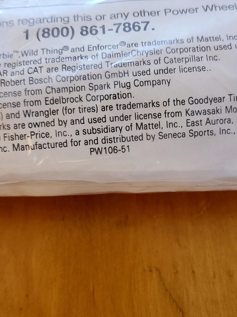 Power Wheels Small Ride-On Car Cover PW106-51 Open Package Magic Cars 8