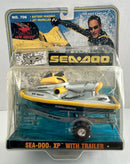 New Bright Vintage Battery-Powered SEA DOO RX Jet Ski with Trailer Magic Cars 1