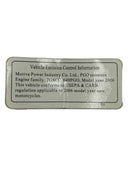 OEM Emission Control Paper for Genuine Scooters