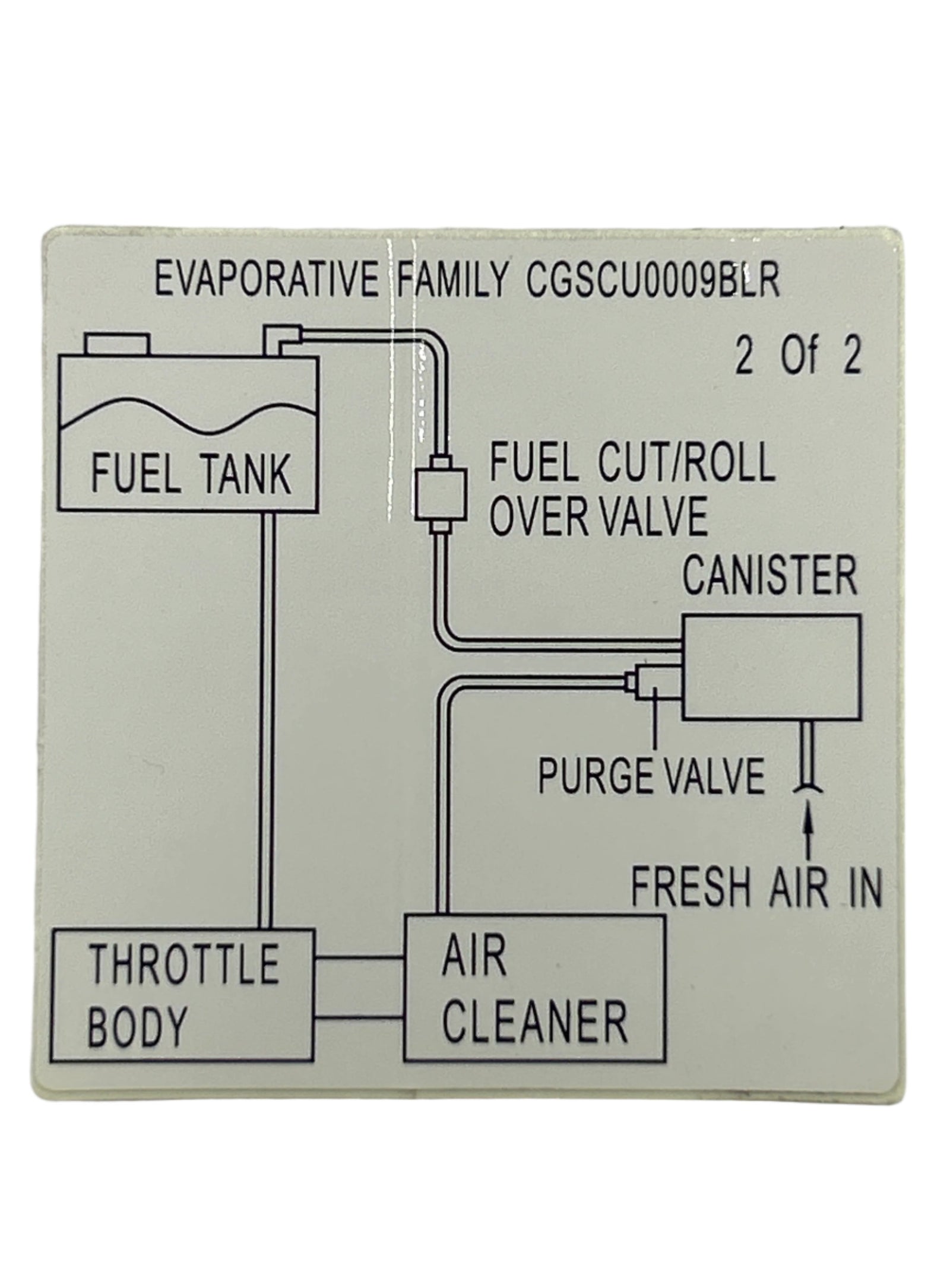 Genuine Scooter OEM Evap System Mark Sticker | Magic Cars