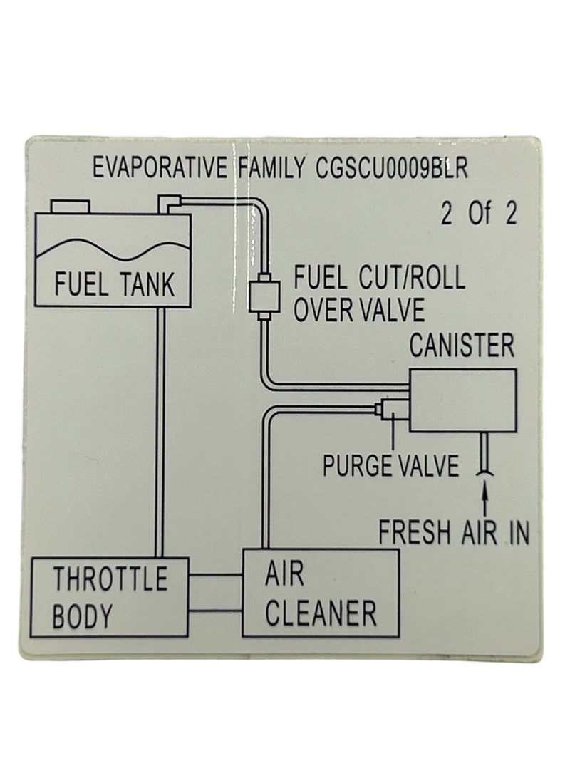 Genuine Scooter OEM Evap System Mark Sticker | Magic Cars