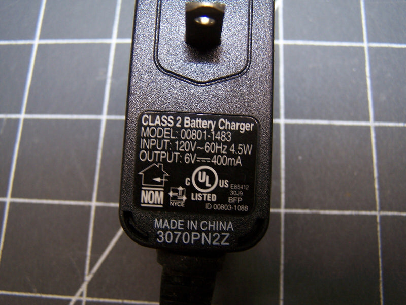 Power Wheels 6-Volt Battery and Charger Replacement for Fisher Price 00801-1483 Magic Cars 5