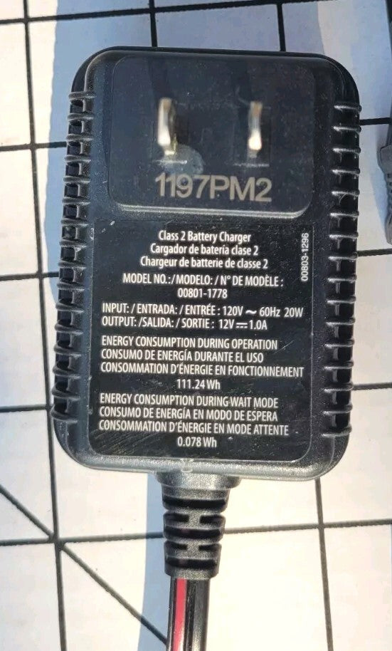Fisher Model 00801-1778 Power Wheels Charger Adapter with Cord Untested Magic Cars 2