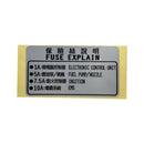 OEM Fuse Explain Sticker for Genuine Blur 220i
