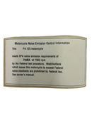 OEM Noise Information Label for Genuine Scooters