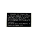 OEM Notice Label, Engine Oil for Genuine Blur 220i