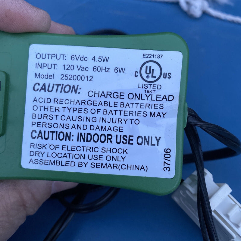 6V Green Battery Charger with AC Adapter for Thomas Train by Peg Perego Magic Cars 4