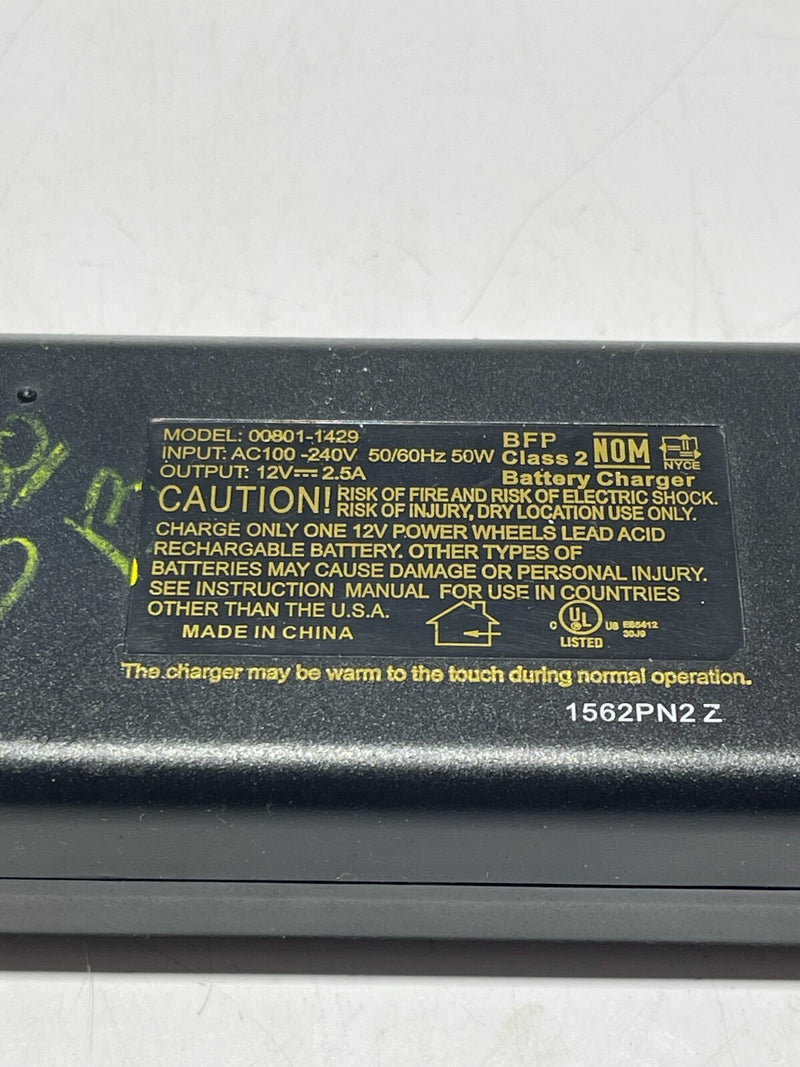 12V 2.5A Quick Charger Battery for Power Wheels Fisher Price Magic Cars 2