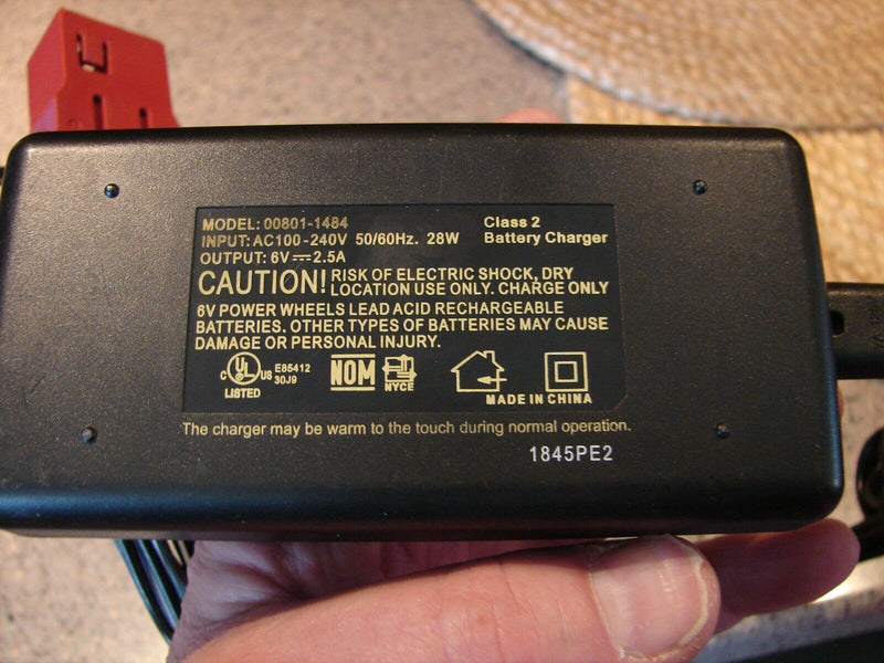 12V 2.5A Quick Charger for Power Wheels Battery Model 00801-1484 Magic Cars 6