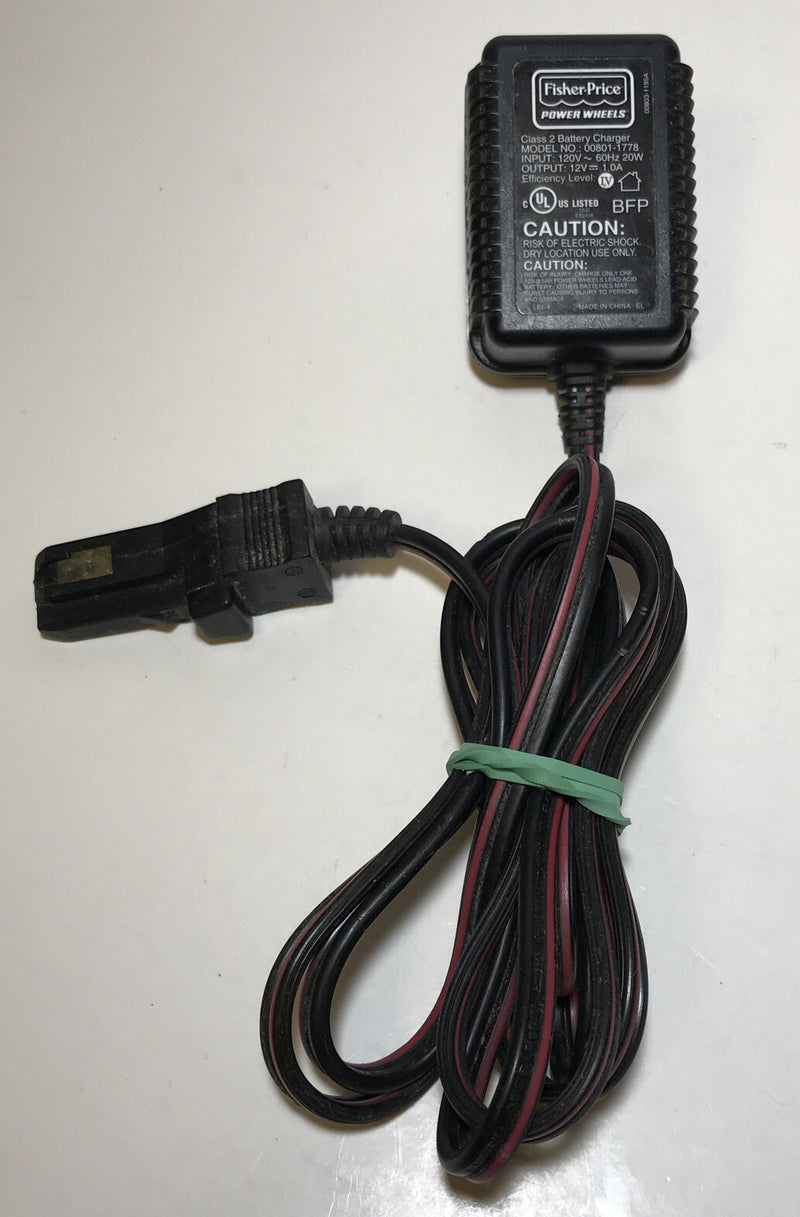 12V Battery Charger Cord for Fisher-Price Power Wheels Model 00801-1778 Genuine Magic Cars 0