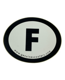 OEM St. Tropez "f" Decal for Genuine Scooters