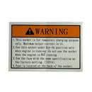 OEM Warning Label Decal, Socket for Genuine Scooters