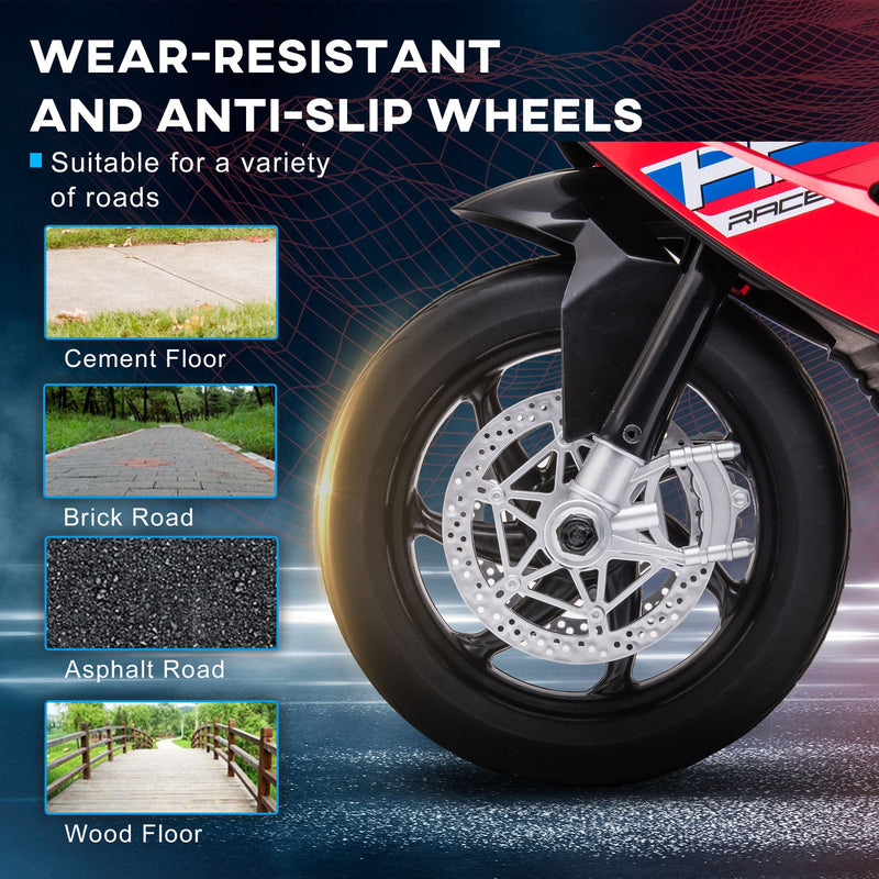 Electric Red Off-Road Ride-On Motorcycle Toy for Toddlers Ages 1.5 to 5 Magic Cars 5