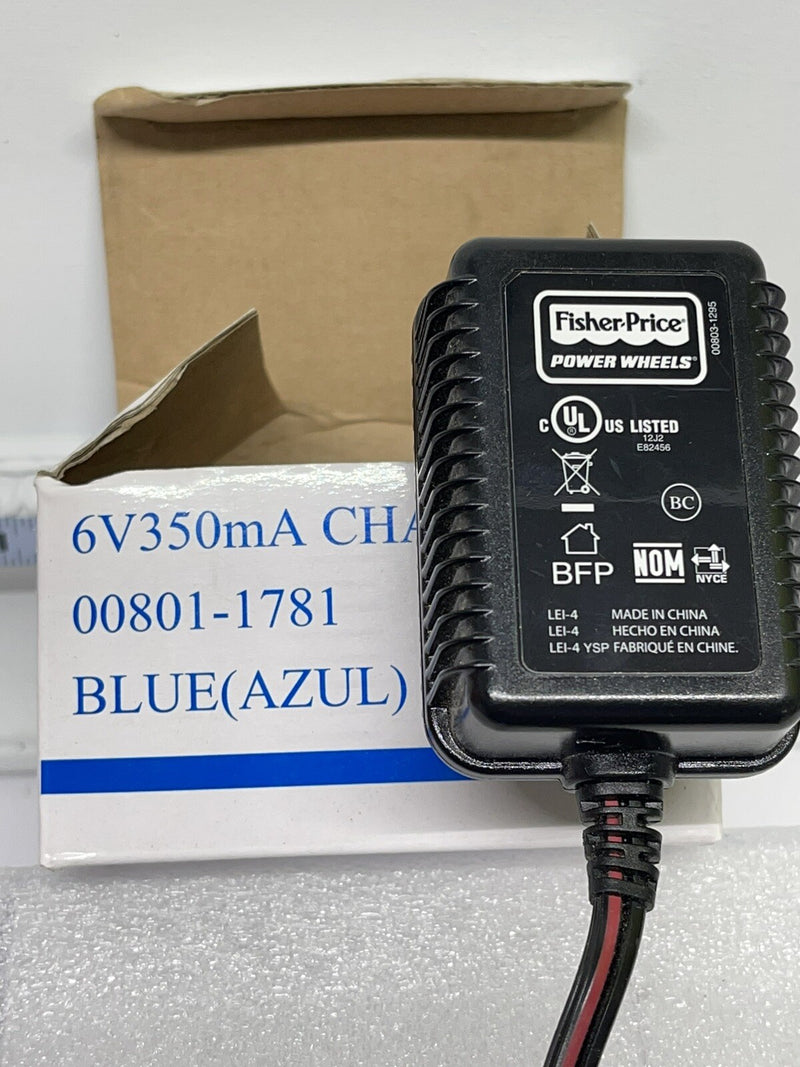 Fisher Price Power Wheels Model 00801 1781 6V Battery Charger 350mA OEM Magic Cars 0