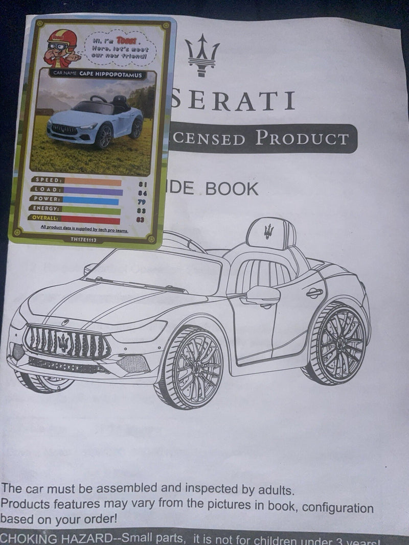 Licensed Kids Maserati Ghibli MY2022 Electric Ride-On Car with Remote Control Magic Cars 1