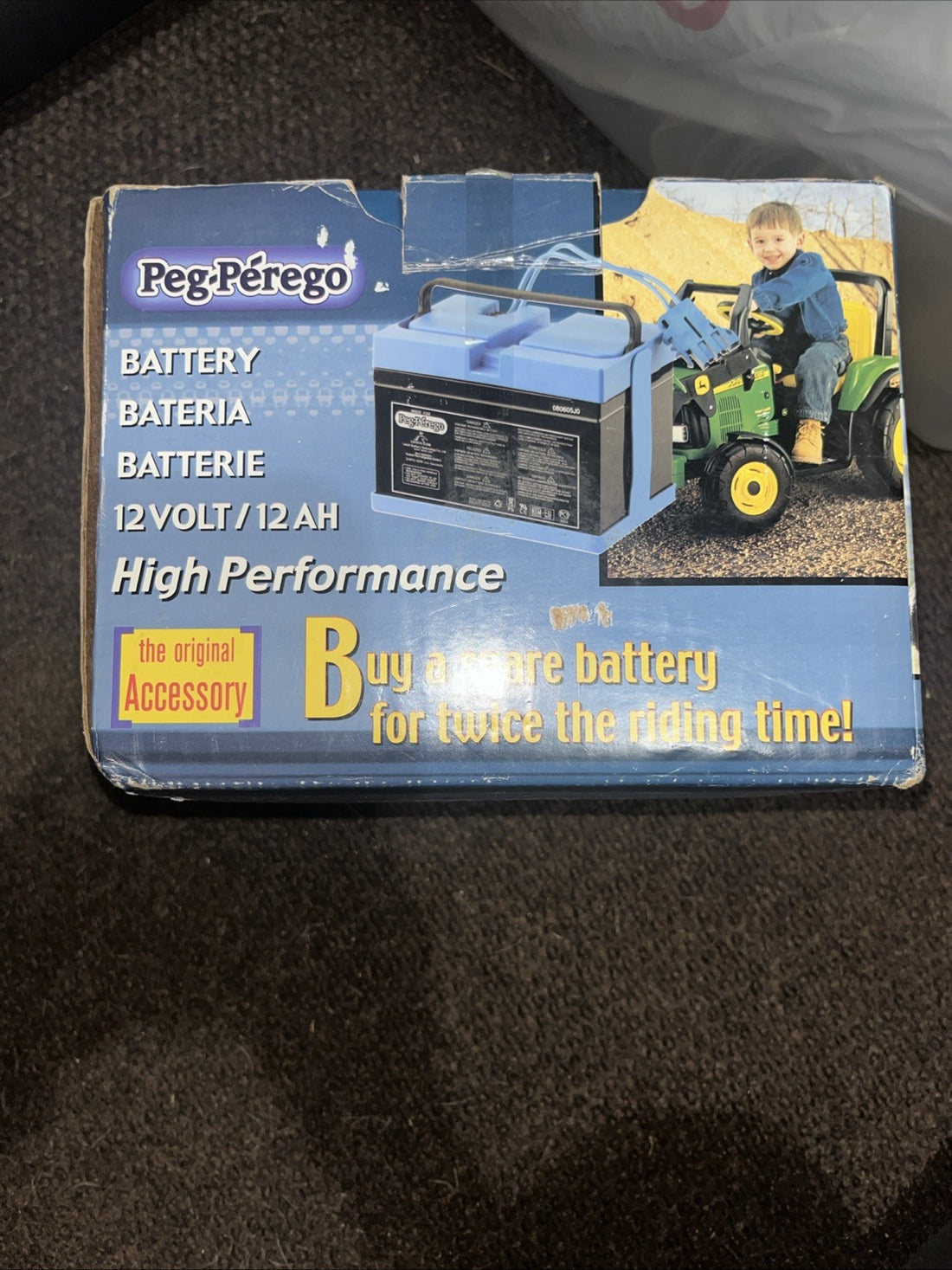 12V 12Ah High-Performance Rechargeable Battery for Peg Perego Ride-On
