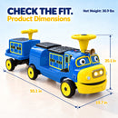 Chuggington 24V Ride-On Car with 3 Seats for Kids Ages 3–8, Blue Magic Cars 2