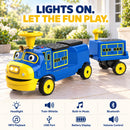 Chuggington 24V Ride-On Car with 3 Seats for Kids Ages 3–8, Blue Magic Cars 5
