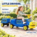 Chuggington 24V Ride-On Car with 3 Seats for Kids Ages 3–8, Blue Magic Cars 6