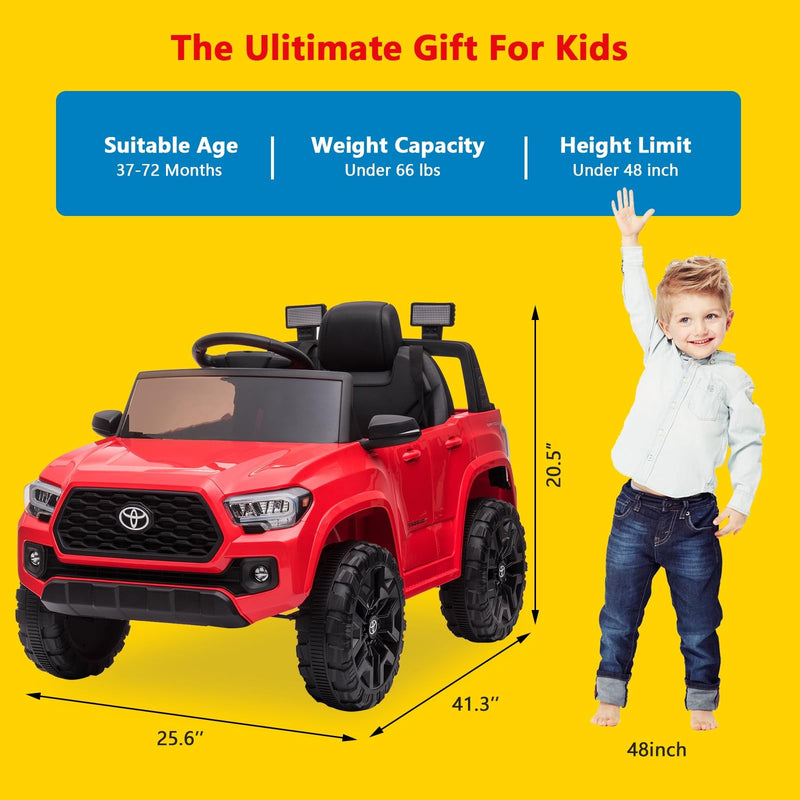 Licensed Toyota Tacoma 12V Battery-Powered Electric Ride-On Car Magic Cars 1