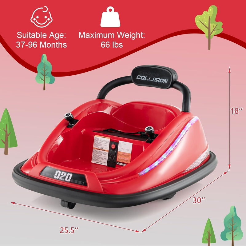12V Electric Ride-On Bumper Car Toy with Remote Control for Toddlers and Kids Magic Cars 1