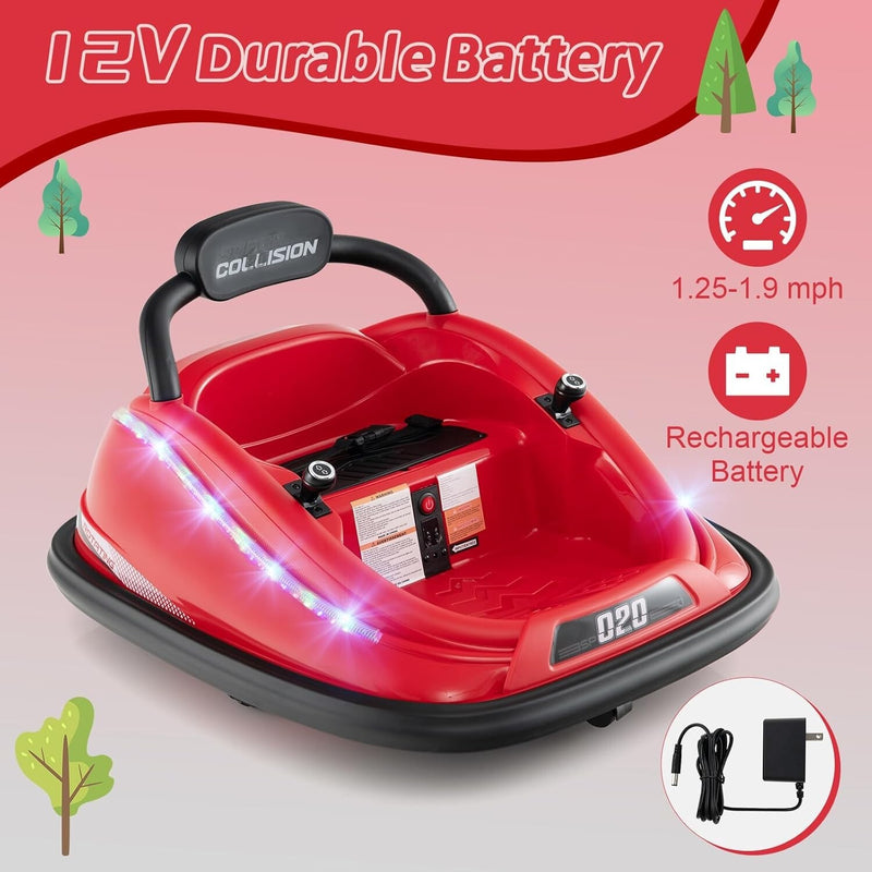 12V Electric Ride-On Bumper Car Toy with Remote Control for Toddlers and Kids Magic Cars 4