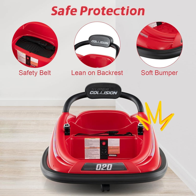 12V Electric Ride-On Bumper Car Toy with Remote Control for Toddlers and Kids Magic Cars 7