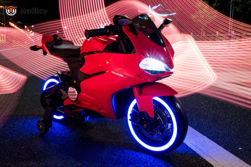 Red 12V Electric Ride-On Motorcycle for Kids with Training Wheels Magic Cars 0