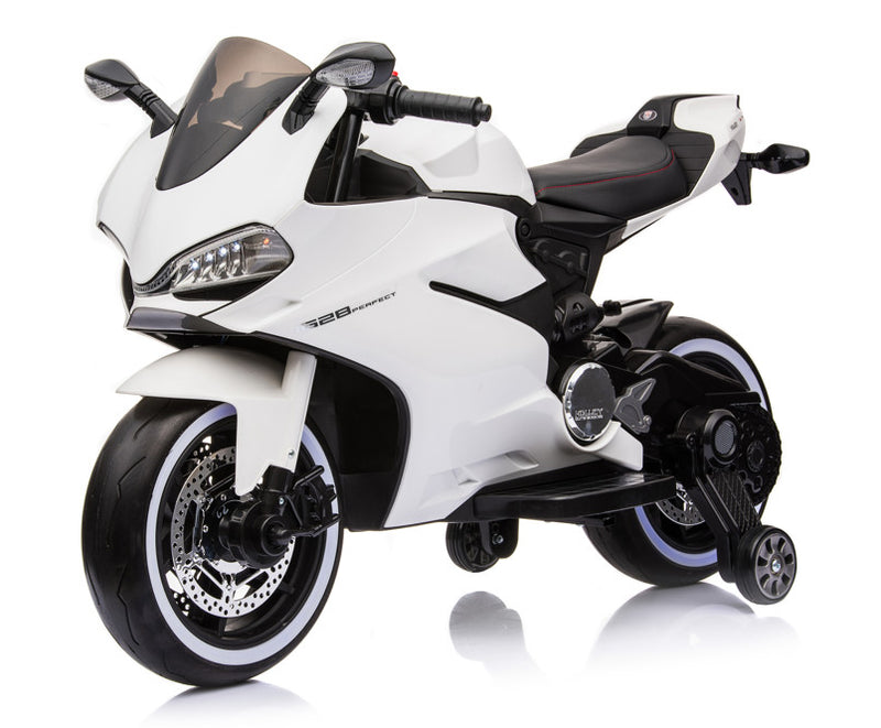 Red 12V Electric Ride-On Motorcycle for Kids with Training Wheels Magic Cars 11