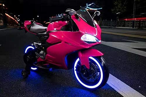 Red 12V Electric Ride-On Motorcycle for Kids with Training Wheels Magic Cars 4
