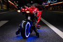 Red 12V Electric Ride-On Motorcycle for Kids with Training Wheels Magic Cars 5