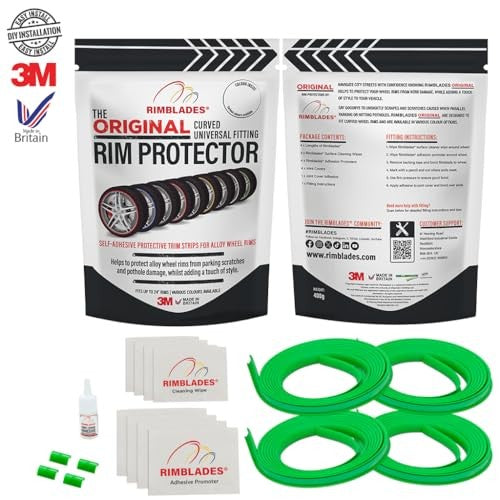 Green Alloy Wheel Rim Protectors for Up to 24×4 Inch Wheels Magic Cars 2