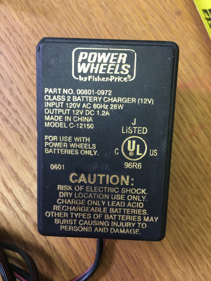 Power Wheels 12V Battery Charger Part Number 00801-0972 Magic Cars 2