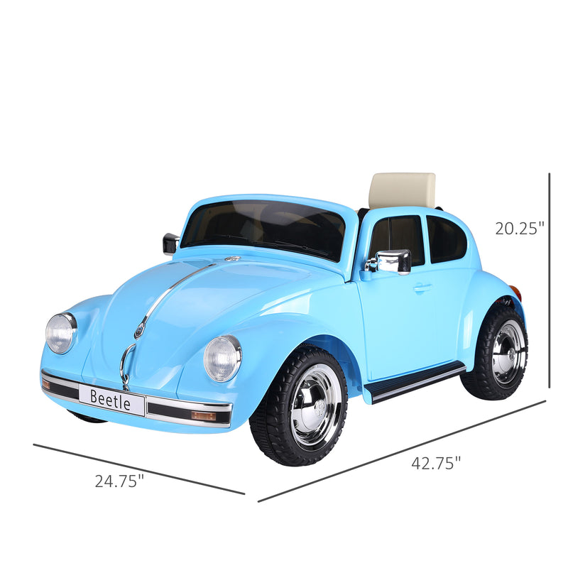 Kids Volkswagen Beetle Ride-On Car Toy with Extra Wide Tires for Outdoor Use Magic Cars 2