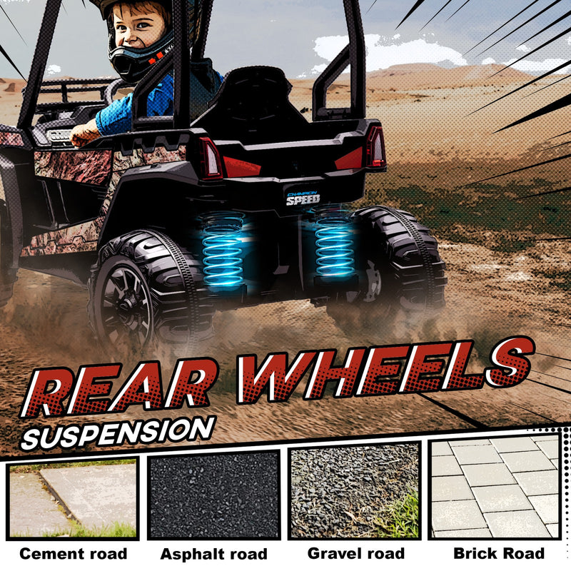 Children's Outdoor Electric ATV Car with Real Suspension and Remote Control in Camo Magic Cars 4