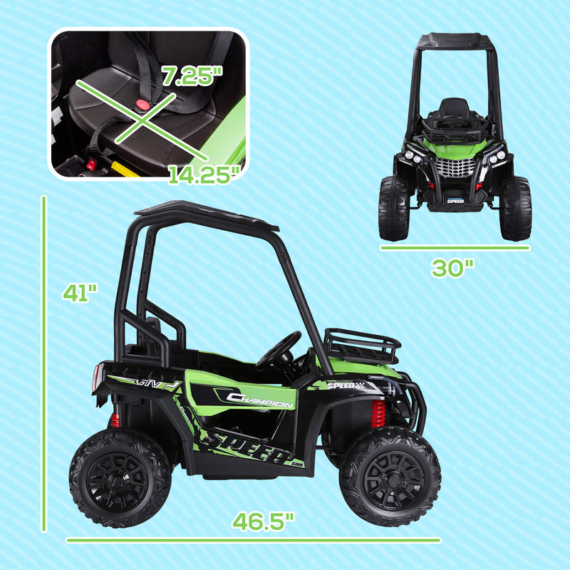 Children's Outdoor Electric ATV Car with Real Suspension and Remote Control Green Magic Cars 2