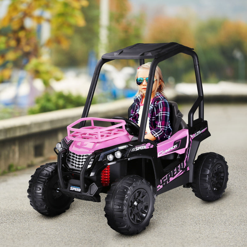Children's Pink Electric ATV Car with Real Suspension and Remote Control for Outdoor Use Magic Cars 1