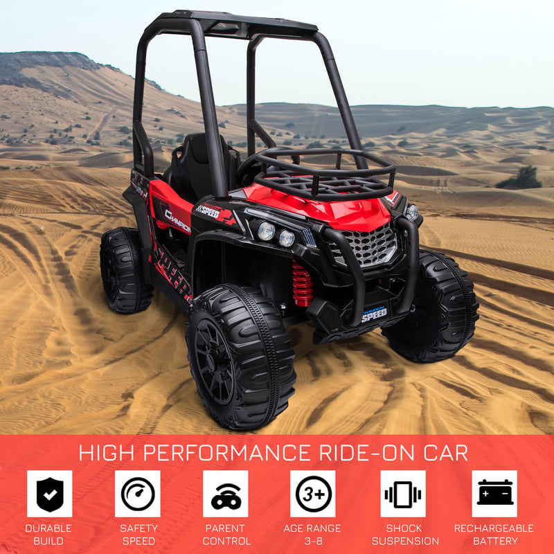 Children’s Outdoor Electric ATV Car with Real Suspension and Remote Control, Red Magic Cars 4